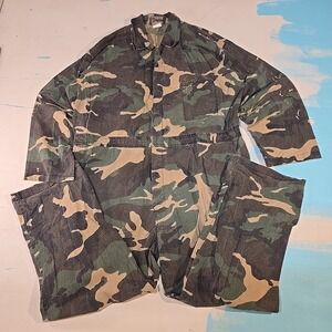 VTG Master Sportsman‎ XL Boiler Suit Camo Coveralls Cotton Long Sleeve Hunting